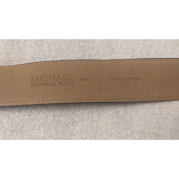 Michael Kors Brown Belt with Gold Buckle, Large, Leather - Picture 6 of 7